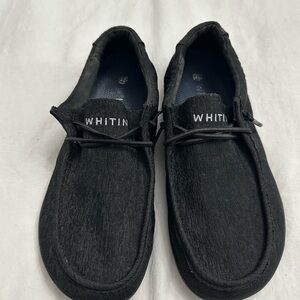 Whitin Men's Wide Minimalist Canvas Barefoot Slip-on Loafers Size‎ 9 Black
